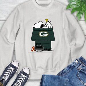 Green Bay Packers Snoopy Woodstock Peanuts NFL Football Christmas Sweatshirt 159